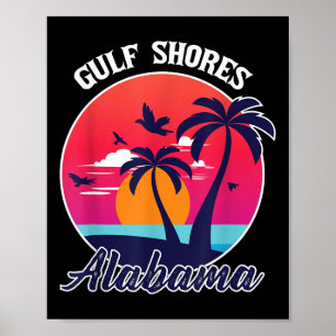 Golf Shores Beach Alabama Familienurlaub Souvenir Poster