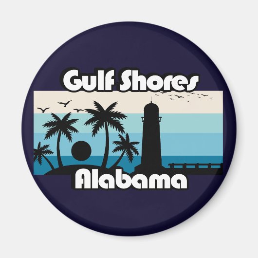 Golf Shows Beach Alabama Magnet (Vorne)