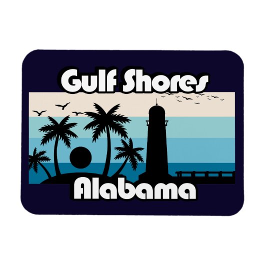 Golf Shows Beach Alabama Magnet (Horizontal)