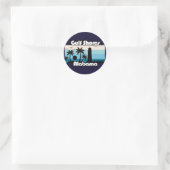 Golf Shows Beach Alabama Runder Aufkleber (Tasche)