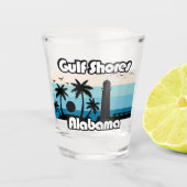 Golf Shows Beach Alabama Schnapsglas (Vorderseite)