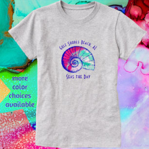 Golf Shows Beach Alabama Seashell T - Shirt