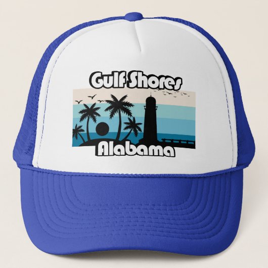 Golf Shows Beach Alabama Truckerkappe (Vorderseite)