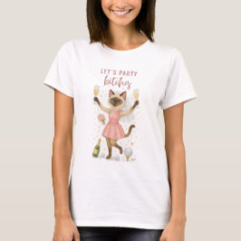 Golf Siamese Cat Golfer Celebrating T-Shirt