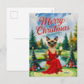 Golf Siamese Cat ist in Weihnachten Golf Course (Vorne/Hinten)