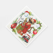 Golf Siamese Katze Weihnachten Gedicht für Golfer Serviette (Ecke)