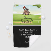 Golf Sie sind eingeladen für Golfer Party Einladun Golfhandtuch (Insitu)
