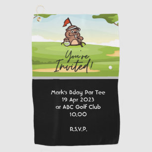 Golf Sie sind eingeladen für Golfer Party Einladun Golfhandtuch
