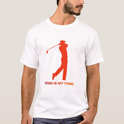Golf Silhouette Action Lifestyle Design T-Shirt (Vorderseite)