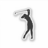 Golf-Silhouette-Aufkleber für Laptop oder Auto Aufkleber (Vorderseite)