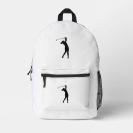 Golf-Silhouette-Druck-Rucksack für die Schule oder Bedruckter Rucksack