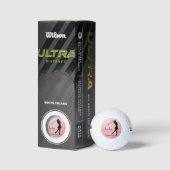 Golf Silhouette, Female, Name, On Red Golfball (Verpackungen)