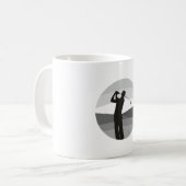 Golf-Silhouette Kaffeetasse (Vorderseite Links)