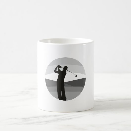 Golf-Silhouette Kaffeetasse (Mittel)
