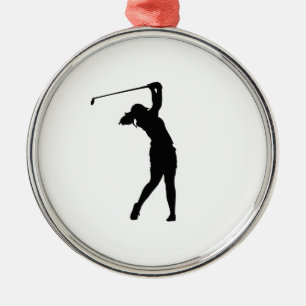 Golf-Silhouette Metall-Ornament stilvolle Feiertag Ornament Aus Metall