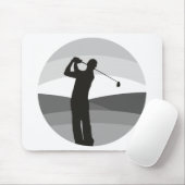 Golf-Silhouette Mousepad (Mit Mouse)