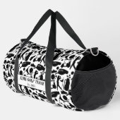 Golf Silhouette Muster Classic Black & White Duffle Bag (Rechte Ecke)