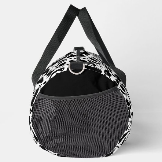 Golf Silhouette Muster Classic Black & White Duffle Bag (Rechts)