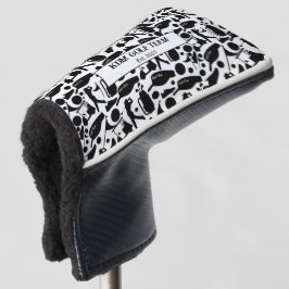 Golf Silhouette Muster Classic Black & White Headcover