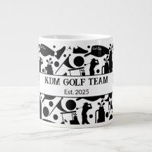 Golf Silhouette Muster Classic Black & White