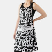 Golf Silhouette Muster Classic Black & White Schürze (InSitu)