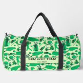 Golf-Silhouette-Muster Klassische Markenbildung Ge Duffle Bag (Vorderseite)