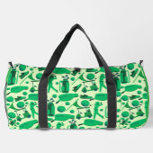 Golf-Silhouette-Muster Klassische Markenbildung Ge Duffle Bag (Rückseite)