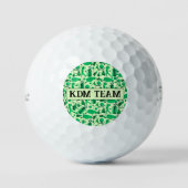 Golf-Silhouette-Muster Klassische Markenbildung Un Golfball (Vorderseite)