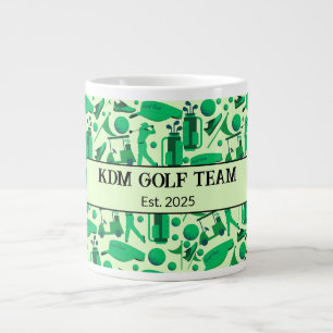 Golf-Silhouette-Muster Klassische Markenbildung Un Jumbo-Tasse