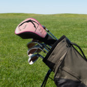 Golf Silhouette, Name, Text, Rot Golf Headcover (In SItu)