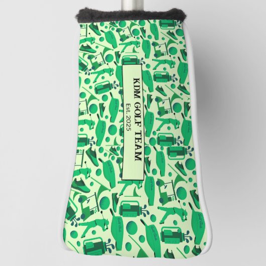 Golf Silhouette Pattern Classic branding buisness Golf Headcover (Rotieren 90)