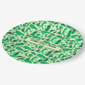 Golf Silhouette Pattern Classic Branding buisness Pappteller (Schrägansicht)