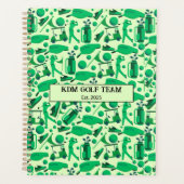 Golf Silhouette Pattern Classic Branding buisness Planer (Vorderseite)