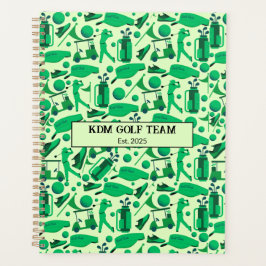 Golf Silhouette Pattern Classic Branding buisness Planer