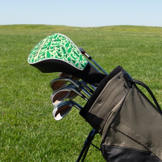 Golf Silhouette Pattern Classic team Headcover (In SItu)