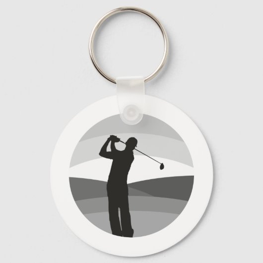 Golf-Silhouette Schlüsselanhänger (Vorderseite)