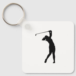 Golf-Silhouette-Schlüsselanhänger Lustiges Alltags Schlüsselanhänger