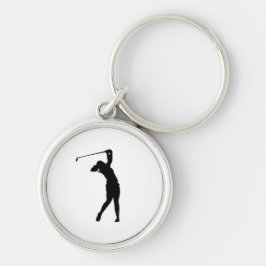 Golf-Silhouette-Schlüsselanhänger Minimales Gesche Schlüsselanhänger