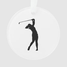 Golf-Silhouette-Weihnachtsschmuck für Golf-Fans Ornament