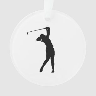 Golf-Silhouette-Weihnachtsschmuck für Golf-Fans Ornament