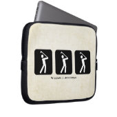 Golf Silhouetter kundenspezifischer Laptopschutzhülle (Vorne Rechts)