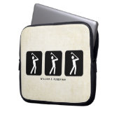 Golf Silhouetter kundenspezifischer Laptopschutzhülle (Vorderseite Links)