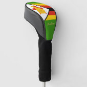 Golf Simbabwe / Flagge / Golf Clubs Abdeckung Headcover (angewinkelt)