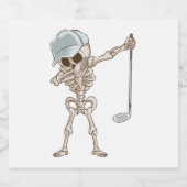 Golf Skeleton Schaumweinetikett (Einzelnes Label)