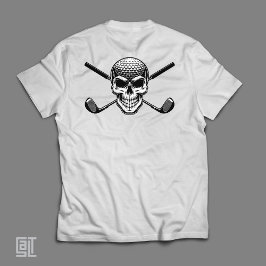 Golf Skull Crossbones - Edgy Pirate Golfer T-Shirt