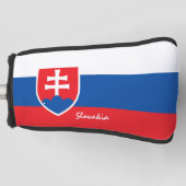 Golf Slowakei & Slowakei Flagge / Golf Clubs Abdec Golf Headcover (Vorderseite)