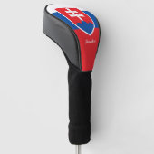 Golf Slowakei & Slowakei Flagge / Golf Clubs Abdec Headcover (angewinkelt)