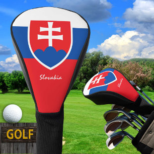 Golf Slowakei & Slowakei Flagge / Golf Clubs Abdec Headcover