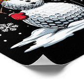 Golf Snowman Golf Player Weihnachtsmannmütze Weihn Poster (Ecke)