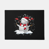 Golf Snowman in Weihnachten Fußmatte (Vorderseite)